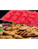 Силиконов молд форма за коледни сладки 15бр